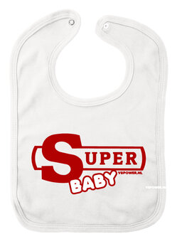 Slabbetje SUPER baby (Wit)