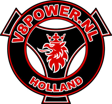 Sticker V8power Holland