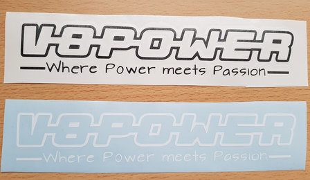 Sticker V8power - Where power meets Passion
