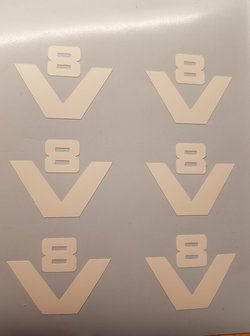 Stickers V8 logo set