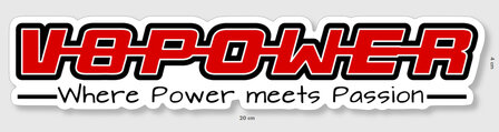 Sticker V8power logo