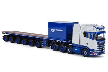 Schaalmodel IMC Tadano Scania S Serie met ballasttrailer