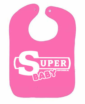 Slabbetje SUPER baby (Roze)
