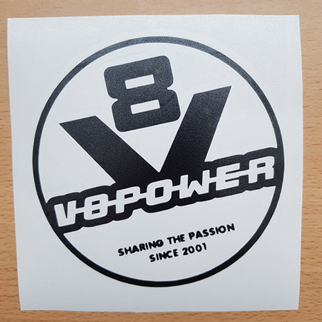 Sticker V8power sharing the passion