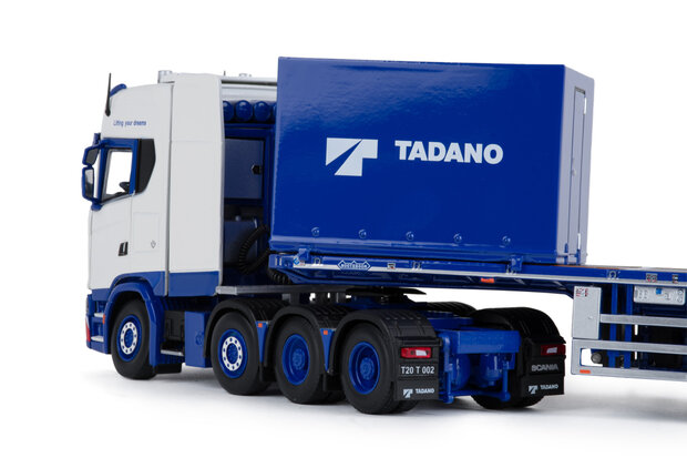 Schaalmodel IMC Tadano Scania S Serie met ballasttrailer
