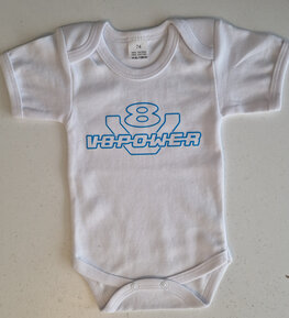 Romper V8power logo (Wit)