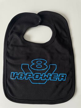 Slabbetje V8power Logo (Zwart)